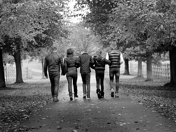 Black & White family image